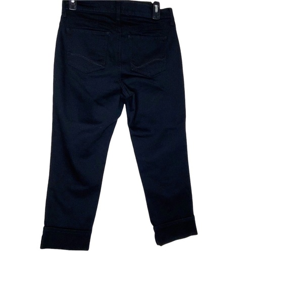 𝅺black wide cuff capri jean pants by NYDJ - Picture 5 of 10